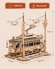 RoboTime 3D mechanisches Holzpuzzle Straßenbahn Produktbild-Vorschau 6