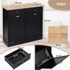 Meuble de rangement COSTWAY pour poubelles de 40 litres, Voir les images du produit 3