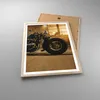 Gerahmtes Poster - Rahmen in heller Eiche - Motorrad Motor Produktbild-Vorschau 3