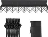 A black folding bench and its folded form and carrying bag are displayed against a white background. Anteprima dell’immagine prodotto