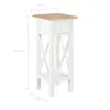 vidaXL Table d'appoint blanche 27 x 27 x 65,5 cm bois Voir les images du produit 8