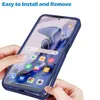 Hands are shown installing a phone case onto a smartphone. Produktbild-Vorschau