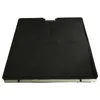 A black upholstered bed frame base viewed from a top-down angle. Produktbild-Vorschau