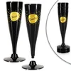 com-four® 16x Mehrweg Sektglas - schwarze, stapelbare Produktbild-Vorschau 4