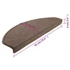vidaXL Tappeto per gradini 15 pezzi 65x24x4 cm Marrone Anteprima dell’immagine prodotto 15
