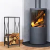 Relaxdays Kaminholzregal, Metall, HBT: 80 x 34 x 25 cm, Produktbild-Vorschau 2