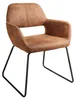 Design Stuhl MUSTANG antik braun Microfaser mit Armlehne Produktbild-Vorschau 10