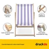 Chaise longue - rayures larges - lilas - pliable - en bois Voir les images du produit 2