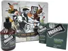 A collage of vintage-style barber shop imagery with Proraso beard care products. Náhled obrázku produktu
