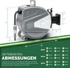 tillvex Schlauchtrommel Wasser 15+2m Grau mit Wandhalterung Produktbild-Vorschau 7