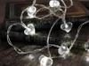 LED Lichterkette Herzen - 10 weiße LED - Batteriebetrieb - Timer - 1,35m - transparent Produktbild-Vorschau