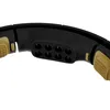 A close-up view of a black and tan massage hula hoop. Náhled obrázku produktu