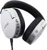 A white and black gaming headset is shown from a side angle against a white background. Produktbild-Vorschau