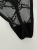 Damen String Tanga transparent Spitze Mesh florales Muster Produktbild-Vorschau 2