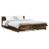 vidaXL Bettgestell mit Schubladen Räuchereiche 135x190cm Produktbild-Vorschau 1