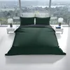 Baumwolle Bettwäsche Set 135x200 cm Feinbiber Dunkelgrün Produktbild-Vorschau 5