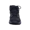 A front view of a black hiking boot. Produktbild-Vorschau