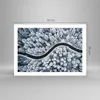 Poster - Poster ohne Rahmen - Wald Winter Straße - 70x50 cm Produktbild-Vorschau 4