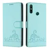 Leder Hülle für Huawei Y7A/ P Smart 2021 Süße Katze Flip Produktbild-Vorschau 2