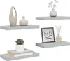 vidaXL Závěsné police 4 ks. Betonově šedé 50x23x3,8 cm MDF Náhled obrázku produktu 5