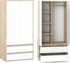 STIV Möbel | Armoire Sonoma Chêne/Blanc Mat 90x50x180 cm | Voir les images du produit 3