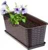 KADAX Blumenkasten 40 cm Braun mit Untersetzer, Produktbild-Vorschau 10