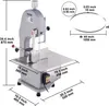 A VEVOR brand electric bone saw machine with dimensions and specifications indicated by text overlays. Náhled obrázku produktu
