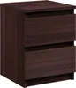 Nachttisch Kommode mit 2 Schubladen Sideboard wenge Produktbild-Vorschau 1