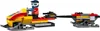 A Lego snowmobile with a trailer and a minifigure driver. Anteprima dell’immagine prodotto