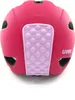 The back view of a pink Uvex helmet with a purple textured insert. Náhľad obrázku produktu