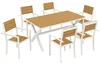 Gartenmöbel Set Sitzgruppe 7-teilig Tisch mit 6 stapelbare Produktbild-Vorschau 1