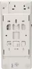 The back of a white intercom device with a mounting bracket attached. Náhled obrázku produktu