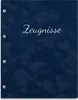 Zeugnismappe im blauen Samteinband mit hochwertiger Produktbild-Vorschau 1