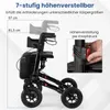 COSTWAY Rollator faltbar, 2in1 Rollstuhl & Reiserollator Produktbild-Vorschau 5