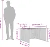 vidaXL Robot Kosiarka Garaż Brązowy 86x90x52/57 cm Poli Podgląd zdjęcia produktu 10