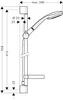 hansgrohe CROMA 100 Vario/Unica`C Set Unica`C Brausenstange Produktbild-Vorschau 4
