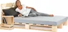 Lermowood Palettenbett 140 x 200 cm mit Kopfteil Natur Produktbild-Vorschau 1