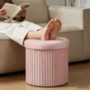 Relaxdays Hocker van fluweel, zitbankje met opbergruimte, Productafbeelding-voorbeeld 3