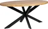 Zita Home Esstisch 170cm ovale echtes Massivholz mit Produktbild-Vorschau 1