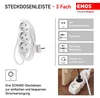 EMOS 3-Fach Steckdosenleiste 5m mit 45° gedrehten Produktbild-Vorschau 2
