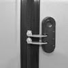 vidaXL Vierteiliges Hartschalen-Trolley-Set Silber Produktbild-Vorschau 4