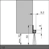 A technical drawing showing the dimensions and application of a brush seal. Anteprima dell’immagine prodotto