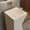 Freistehendes Waschbecken Rea Travena Square Beige, Produktbild-Vorschau 7