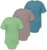normani 3er Set Unisex Baby Merino Kurzarm-Strampler Produktbild-Vorschau 2