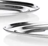 com-four® 2x Serviertablett aus Edelstahl - Tablett oval Produktbild-Vorschau 6