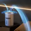 An air purifier is shown on a nightstand, with blue light effects indicating air circulation. Náhled obrázku produktu