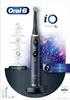 A promotional image of an Oral-B electric toothbrush, the iO Series 9N, in Black Onyx, displayed on its charging base against a background with abstract light streaks. Produktbild-Vorschau