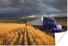 MuchoWow® Poster Lila LKW zwischen den Feldern 30x20 cm - Produktbild-Vorschau 1