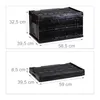 relaxdays Klappbox 60,0 l schwarz 58,5 x 39,5 x 32,5 cm Anteprima dell’immagine prodotto 4