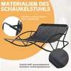 Outdoor-Papasan-Schaukelstuhl für zwei Personen mit Kissen Produktbild-Vorschau 3